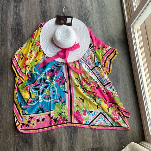 NWT Nine West Hat & Coverup Set - Picture 2 of 5